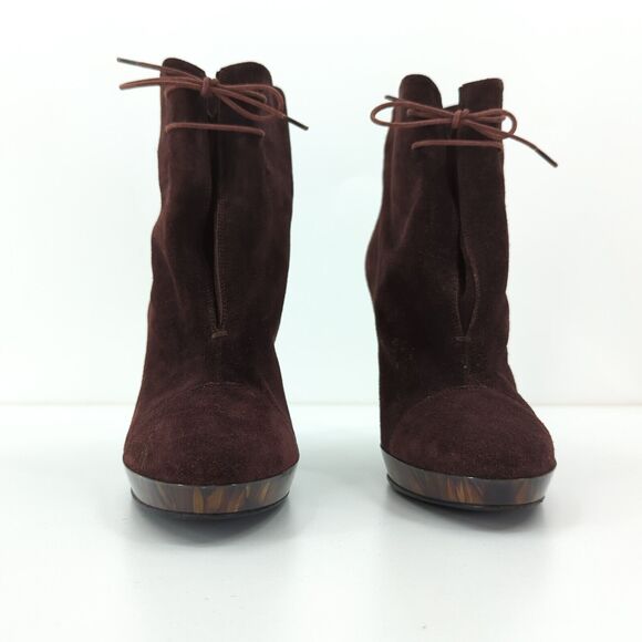 Burberry Women 36 US 6 Prorsum Tanfield 110 Ankle Boots Booties Brown Suede - Picture 5 of 14